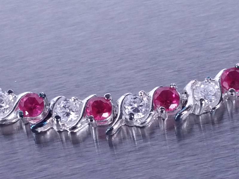 Beautiful Ruby Tennis Bracelet