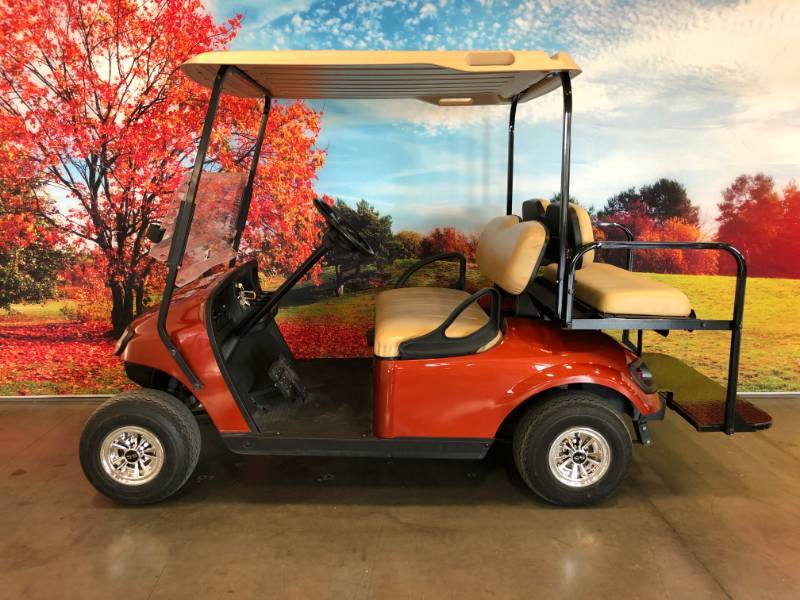 2014 Corvette Orange Metallic EZ-GO 4 Passenger Golf Cart