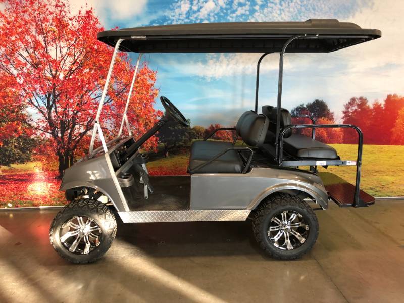 Custom Graphite Spartan Elite Lifted 4 Passenger Club Car Golf Cart wStreet Legal Package