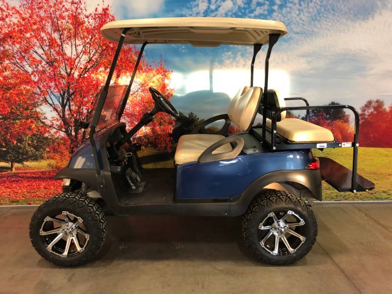 Sapphire Blue Lifted 4 Passenger Club Car Precedent Golf Cart wStreet Legal Package