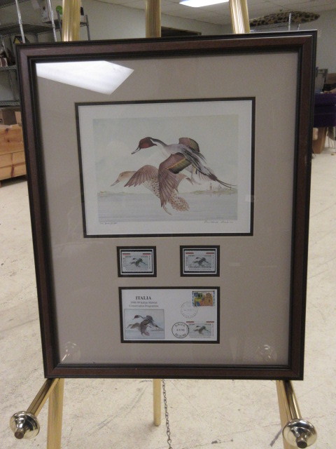 lot 730 image: 1999 FIRST NATION ITALY BY MICHELE DUBINI HAND SIGNED LIMITED EDITION  PRINT, STAMPS AND POSTCARD