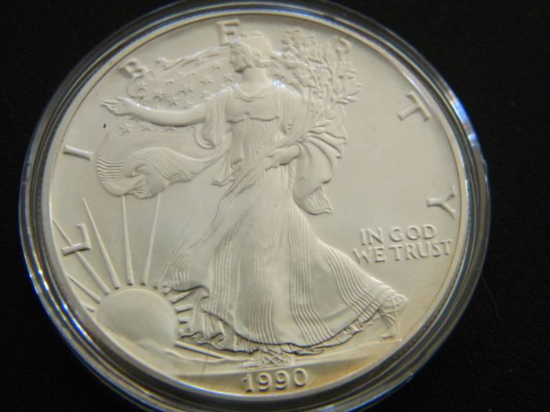 1990 American Silver Eagle - 1 Troy Oz. Fine (.999) Silver
