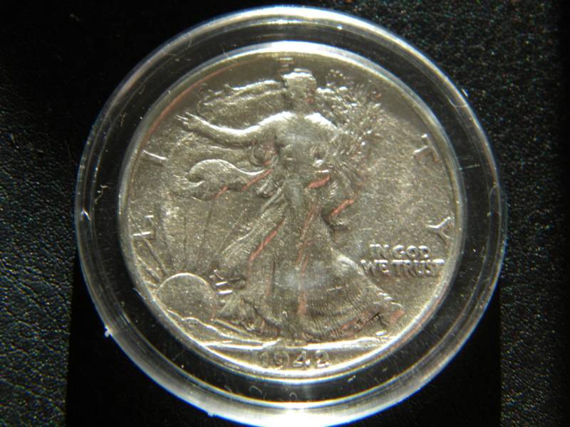1942 D Walking Liberty Silver Half Dollar