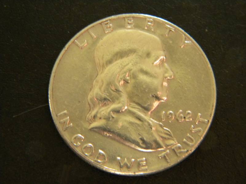 1962 D Franklin Silver Half Dollar