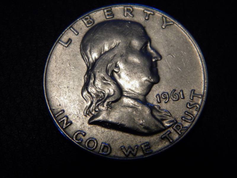 1961 D Franklin Silver Half Dollar