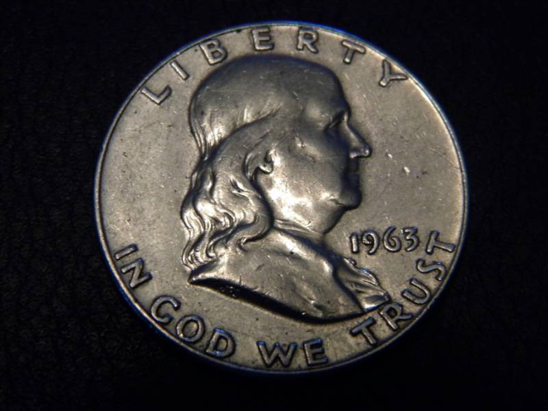 1963 D Franklin Silver Half Dollar