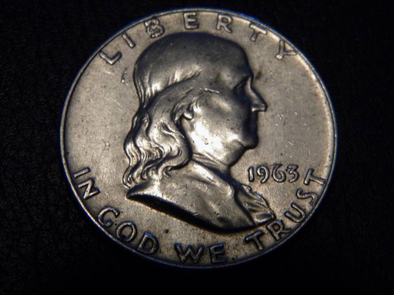 1963 D Franklin Silver Half Dollar