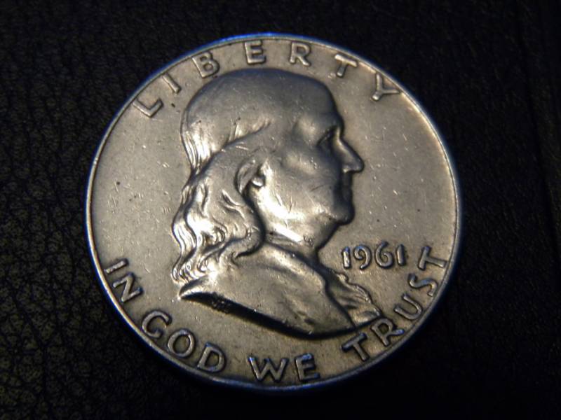1961 D Franklin Silver Half Dollar