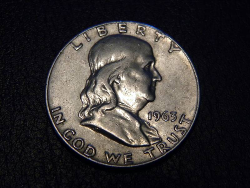 1963 D Franklin Silver Half Dollar