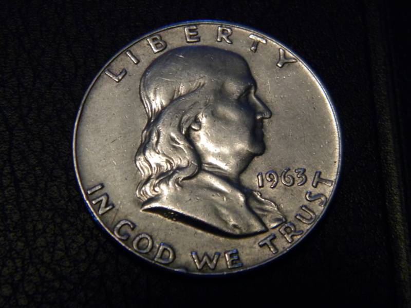 1963 D Franklin Silver Half Dollar