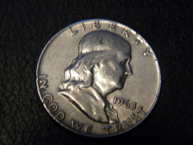 1963 D Franklin Silver Half Dollar