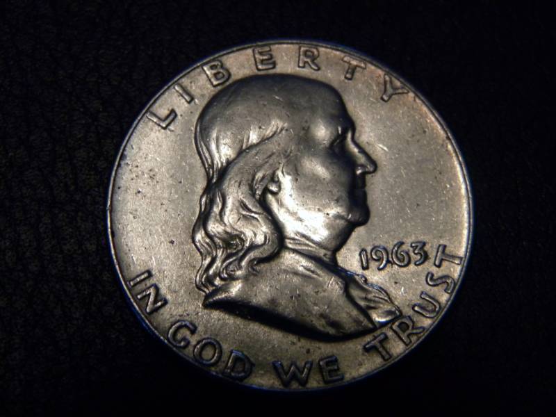 1963 D Franklin Silver Half Dollar