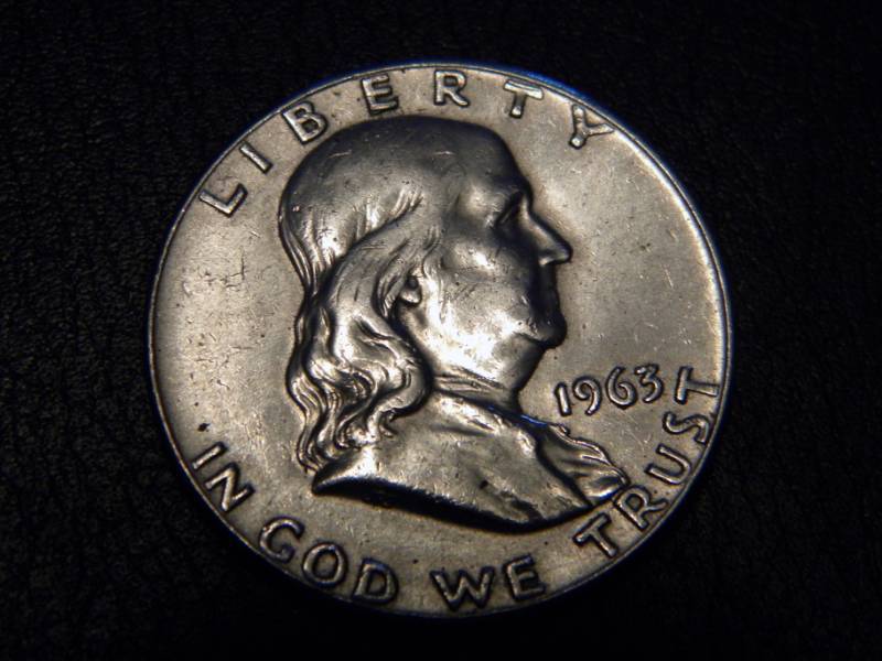 1963 D Franklin Silver Half Dollar