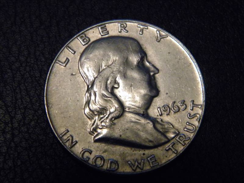 1963 D Franklin Silver Half Dollar