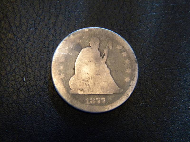 1877 Seated Liberty Silver Quarter