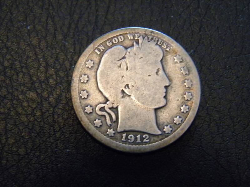 1912 Barber Silver Quarter