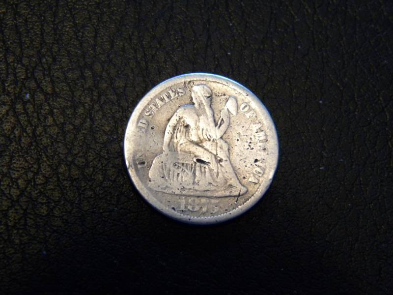 1875 CC Seated Liberty Silver Dime