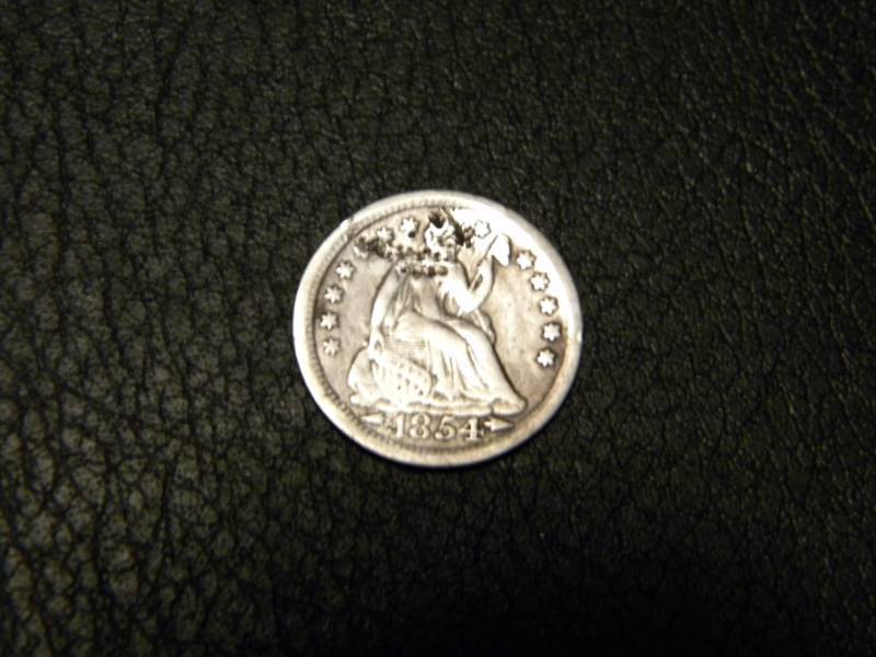 1854 Seated Liberty Silver Half Dime