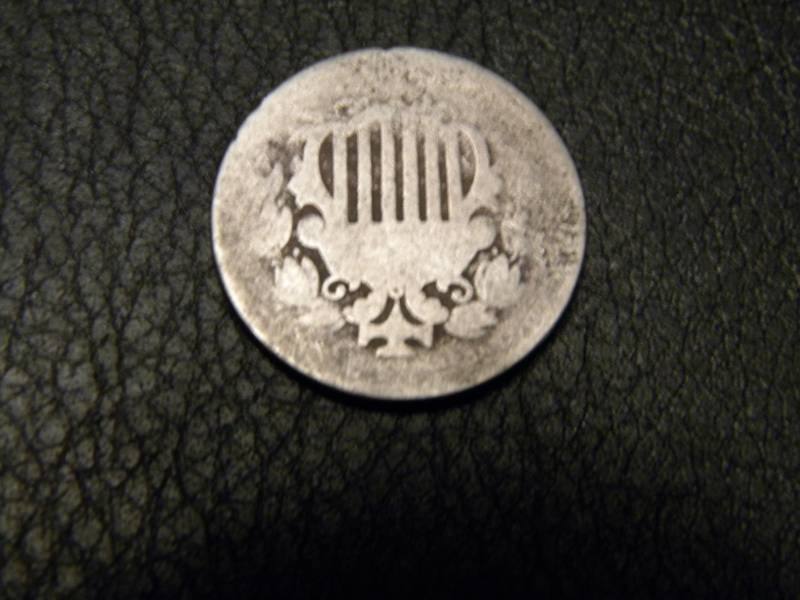 1866 Shield Nickel with Rays