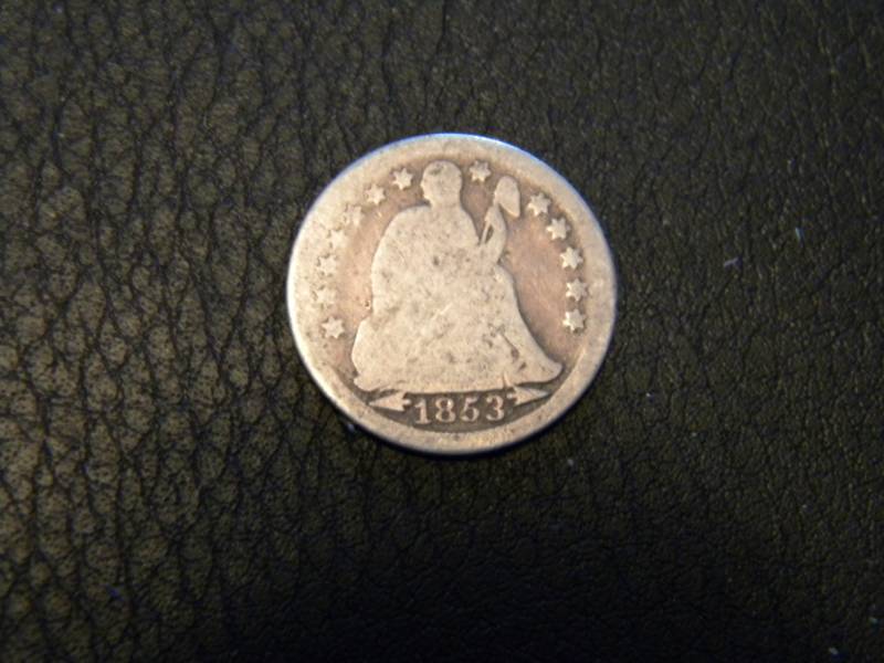 1853 Seated Liberty Silver Dime