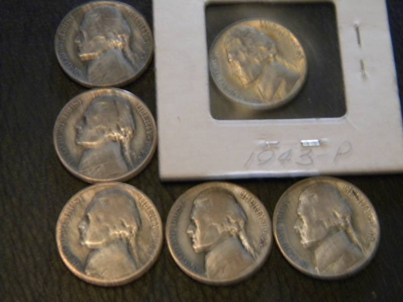 6 World War II 35% Silver Nickels