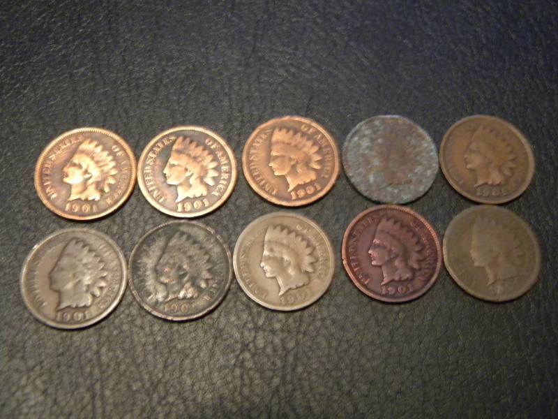 10 Indian Head Pennies