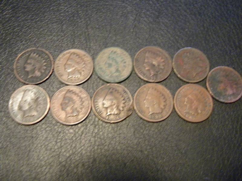 11 Indian Head Pennies
