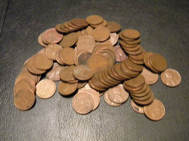 100 Wheat Back Pennies
