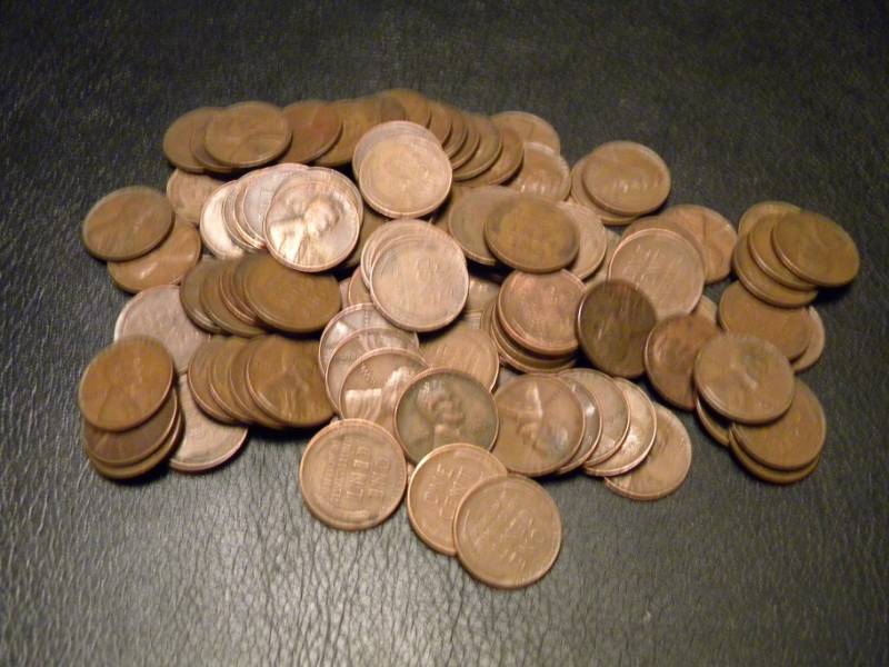 100 Wheat Back Pennies