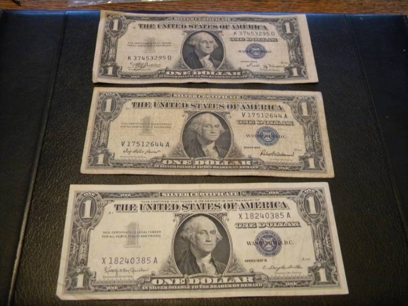 3 - $1.00 Silver Certificates