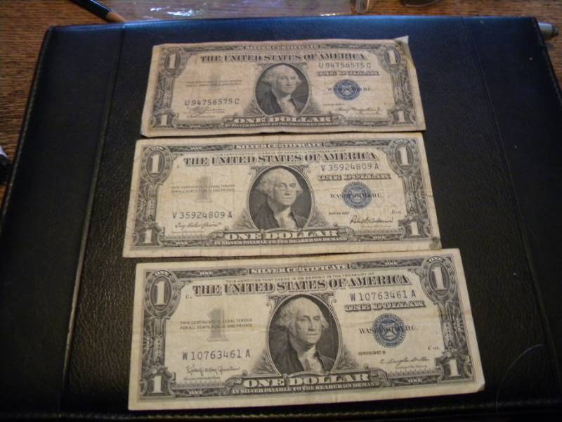 3 - $1.00 Silver Certificates