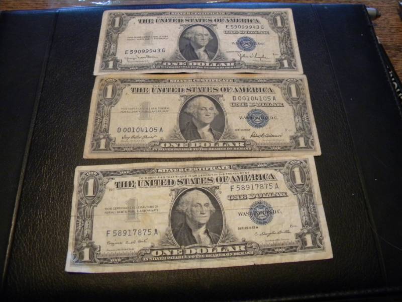 3 - $1.00 Silver Certificates