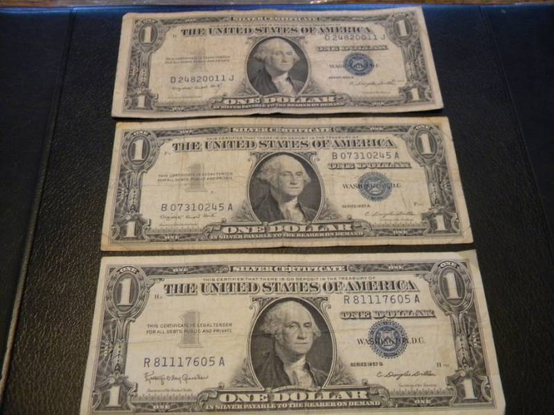3 - $1.00 Silver Certificates