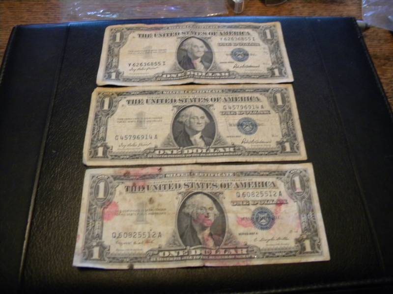 3 - $1.00 Silver Certificates