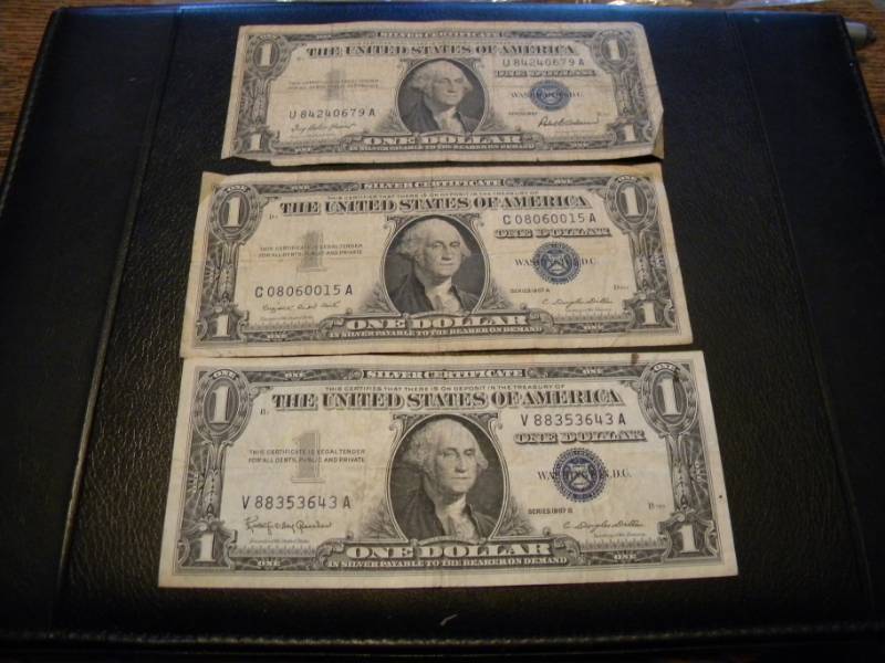 3 - $1.00 Silver Certificates