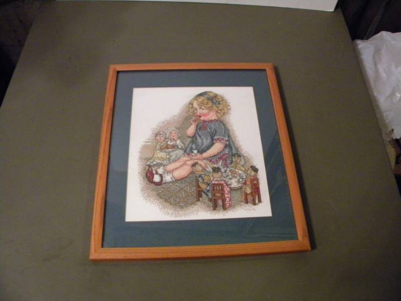 Cross Stitch Little Girls Tea Party by VAM 96 - 17 x 15