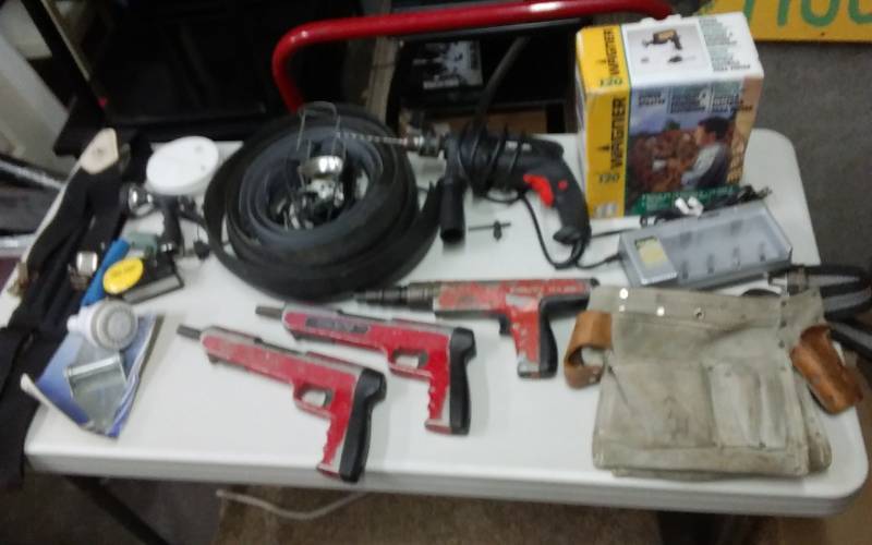 lot 5 image: Hilti Guns, Wagner Paint Sprayer, 12 In. Drill, Other Tools & Hardware