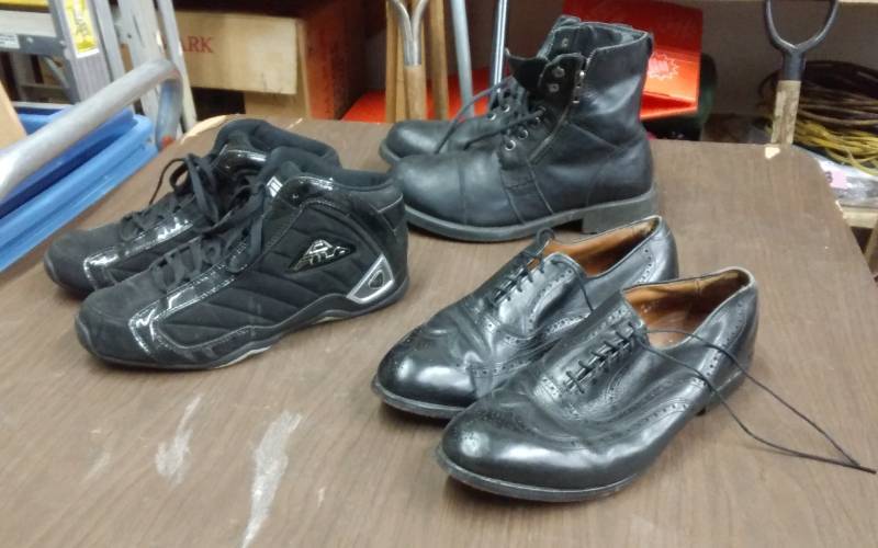 lot 12 image: 2-Pair Mens Shoes, 1-Pair Boots (Size 10)