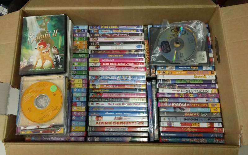 lot 20 image: Box Lot Of Approximately 90-Childrens DVDs