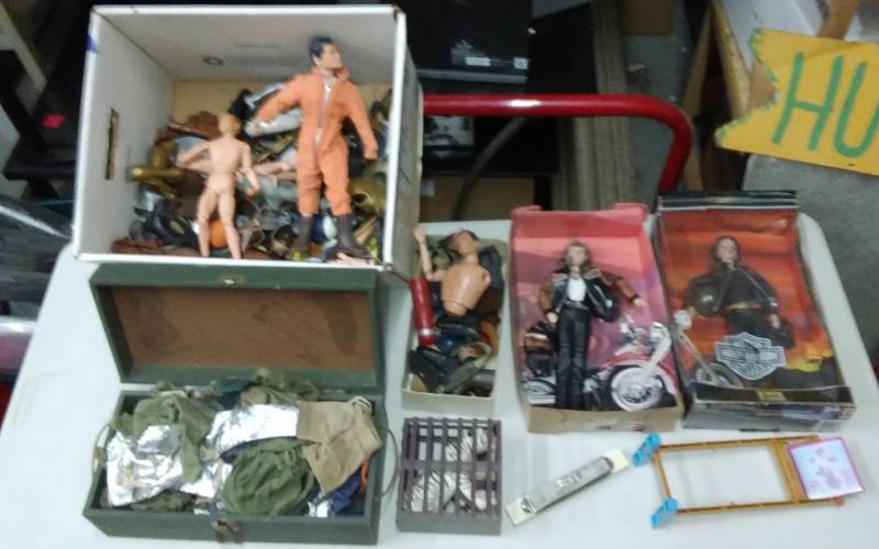 lot 53 image: Vintage GI Joe DollsFigures With Many Accessories, 2-Barbies