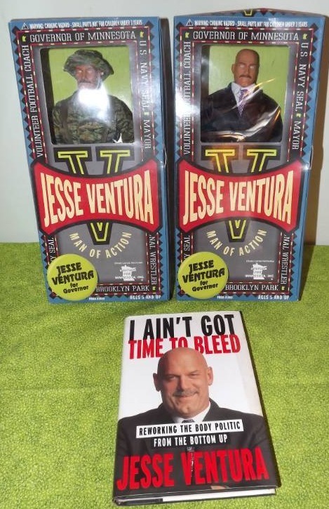 Jesse Ventura Dolls and Book