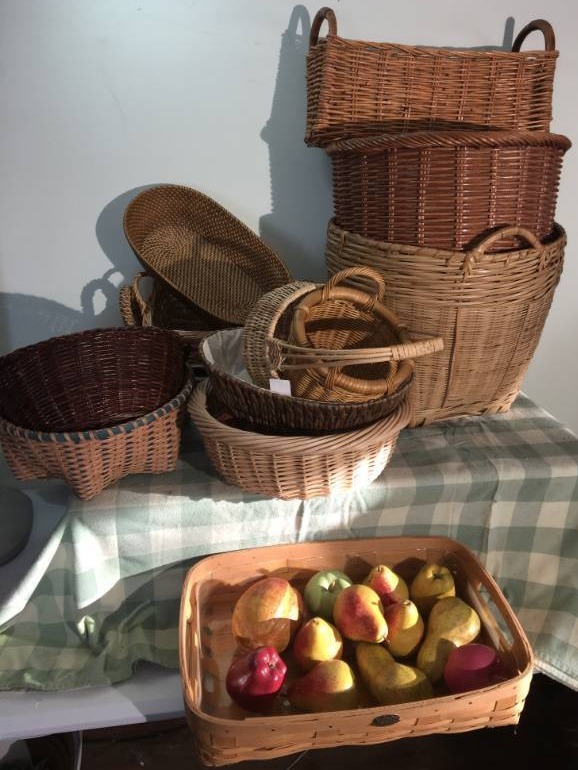 Baskets and Faux Fruit