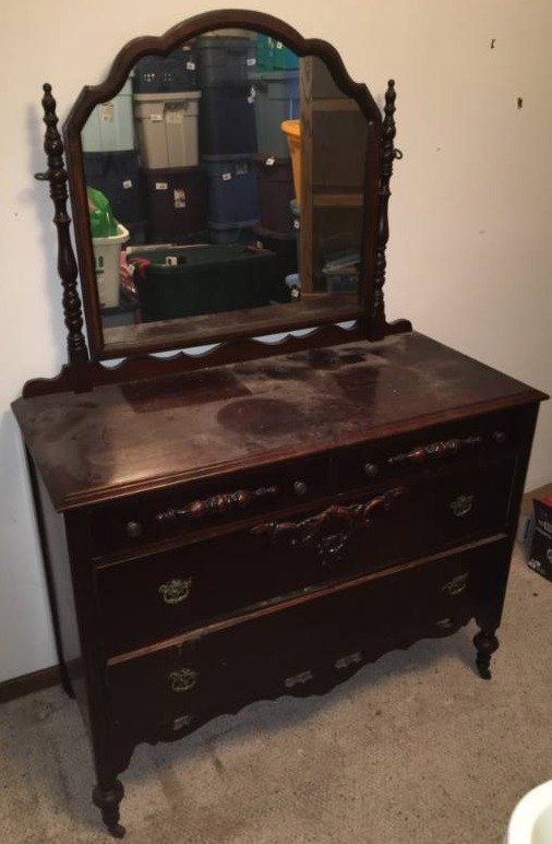 Antique Dresser with Mirror
