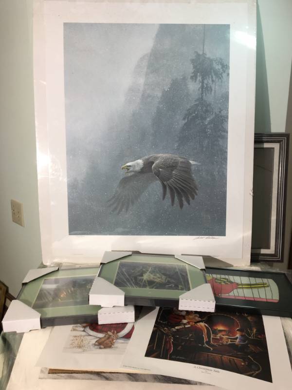 Numbered Print and Assorted Wall Art
