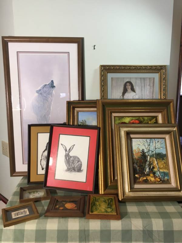 Numbered Print and Assorted Wall Art