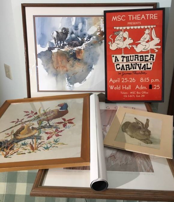 Numbered Print and Assorted Wall Art