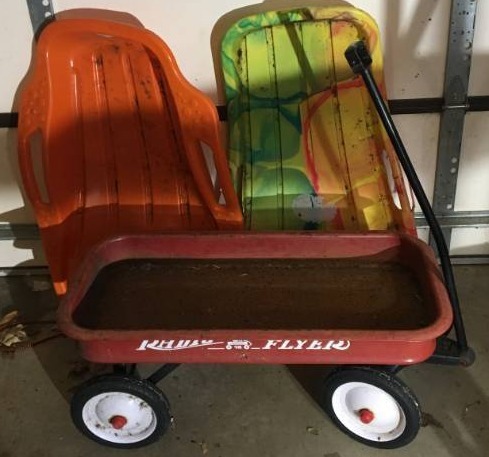 Wagon and Sleds