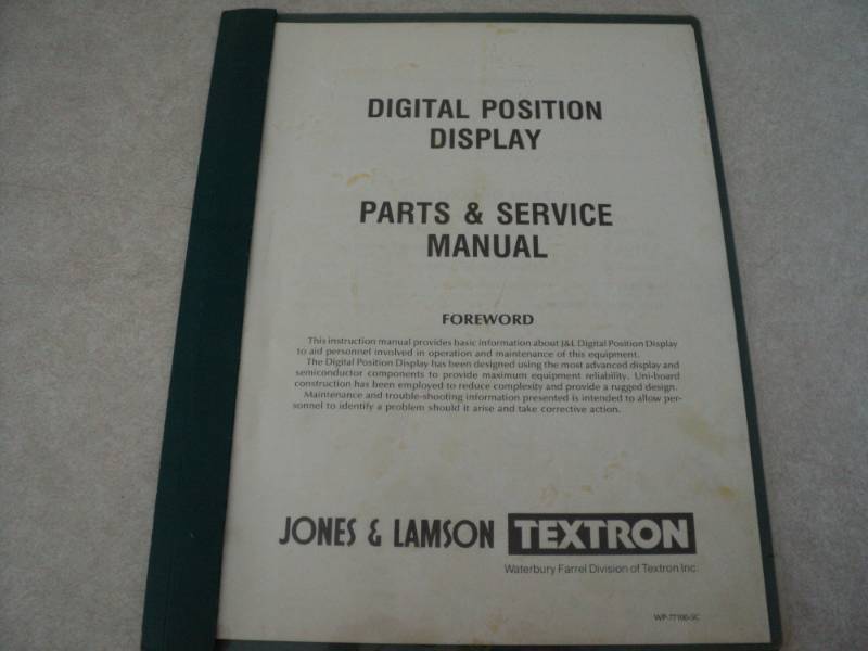 lot 16 image: Vintage Machine Shop Tool Manual J...