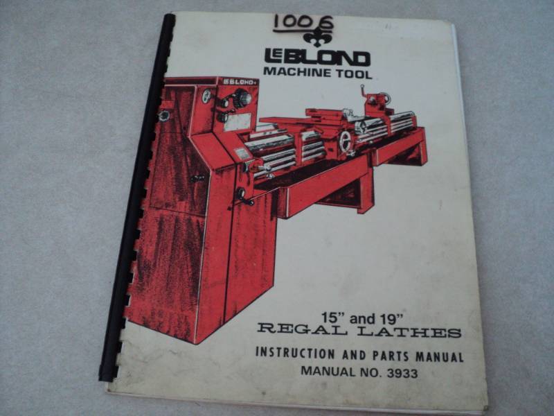 lot 38 image: Vintage Machine Shop Tool Manual L...