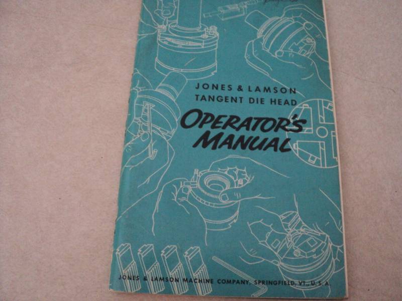lot 68 image: Vintage Machine Shop Tool Manual J...